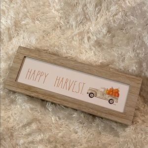 Rae Dunn HAPPY HARVEST Picture Sign